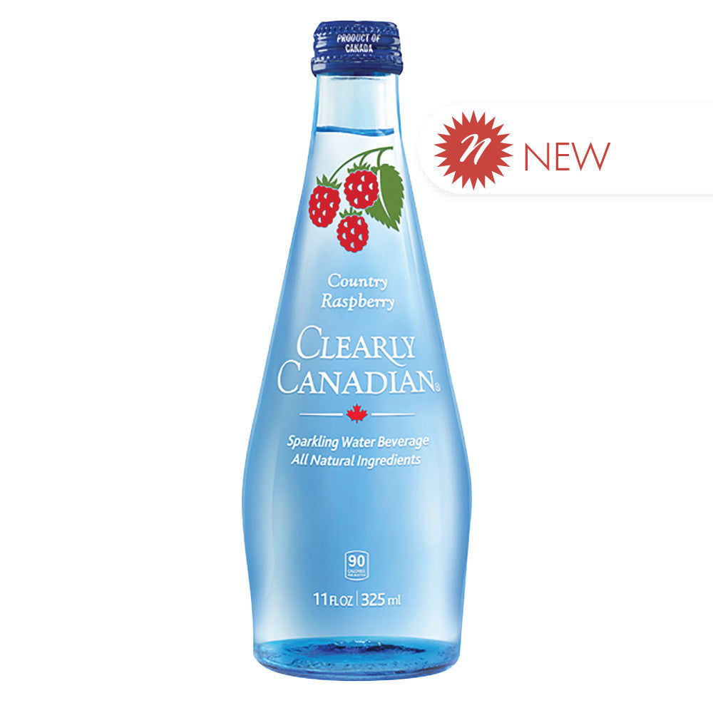 Wholesale Clearly Canadian Country Raspberry Sparkling Water 11 Oz Bottle- Bulk