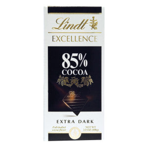 Wholesale Lindt Excellence 85% Extra Dark Cocoa 3.5 Oz Bar- Bulk