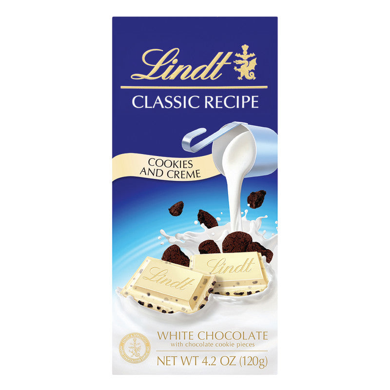 Wholesale Lindt Bar Classic White Chocolate Cookies & Creme 4.2 Oz- Bulk