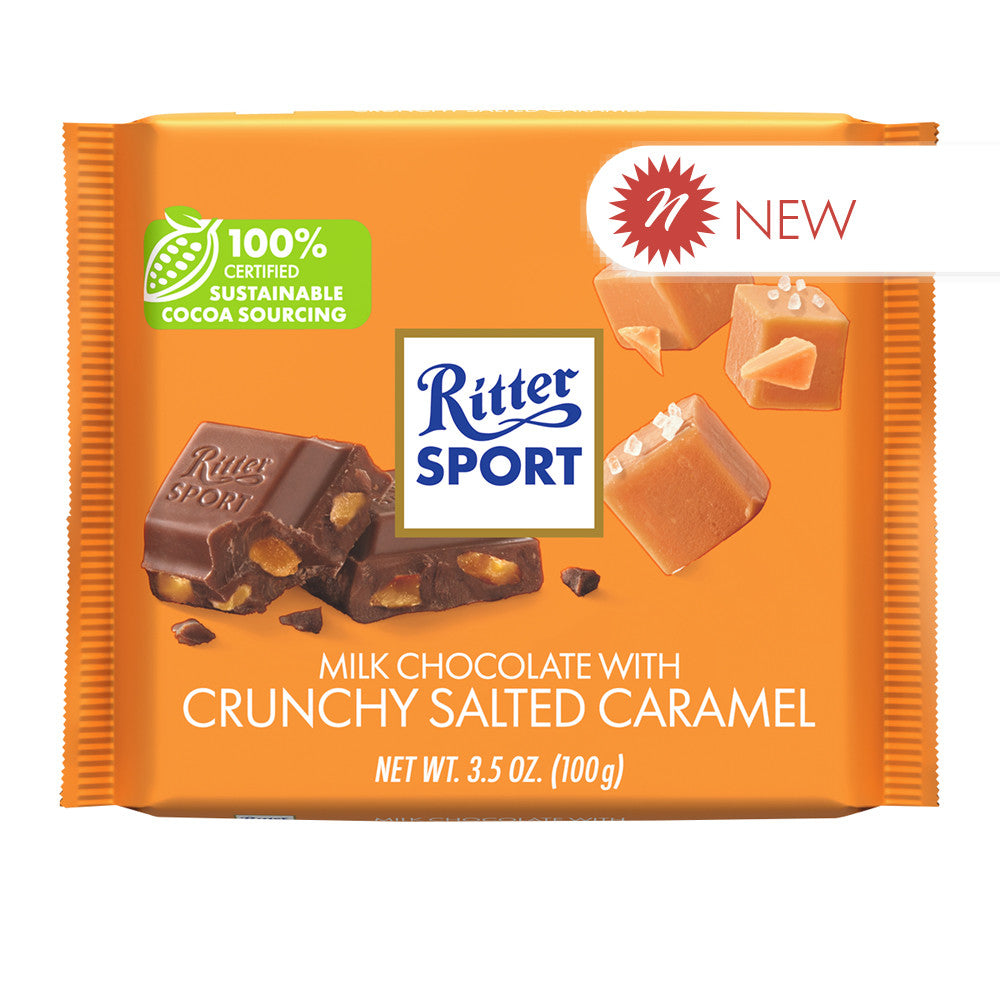 Wholesale Ritter Crunchy Salted Caramel 3.5 Oz Bar- Bulk