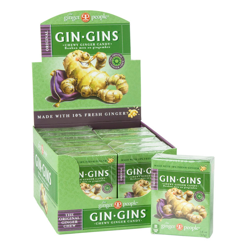 Wholesale Ginger People Gin Gins Original Ginger Chews 1.6 Oz Box- Bulk