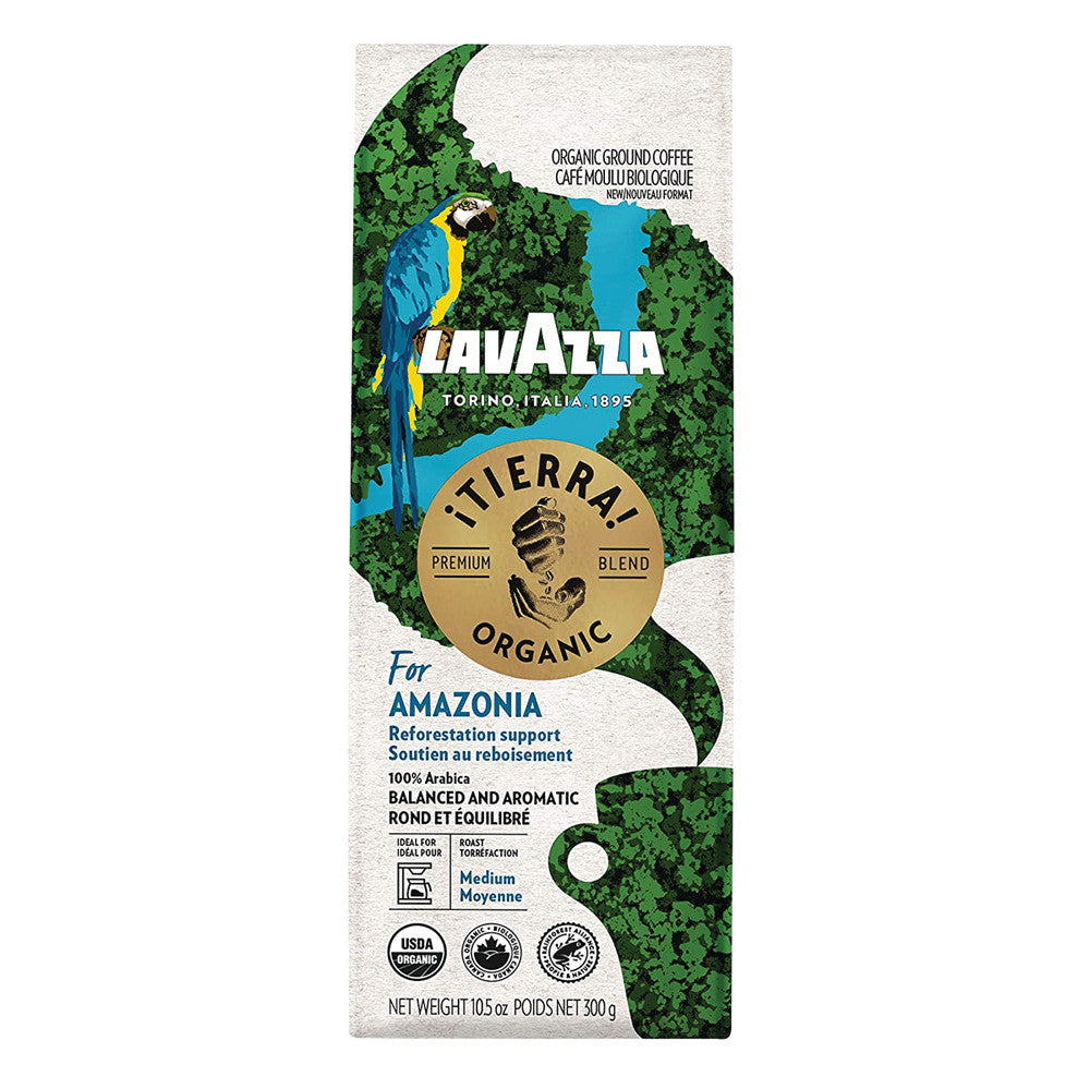 Wholesale Lavazza Tierra Organic Ground Coffee 100% Arabica 10.5 Oz Bag- Bulk