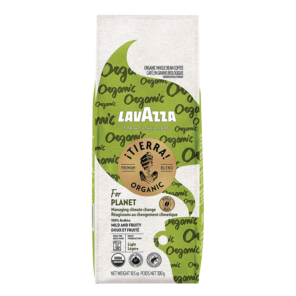 Wholesale Lavazza Tierra Organic Whole Bean Coffee For Planet Managing Climate Change 10.5 Oz Bag Bulk