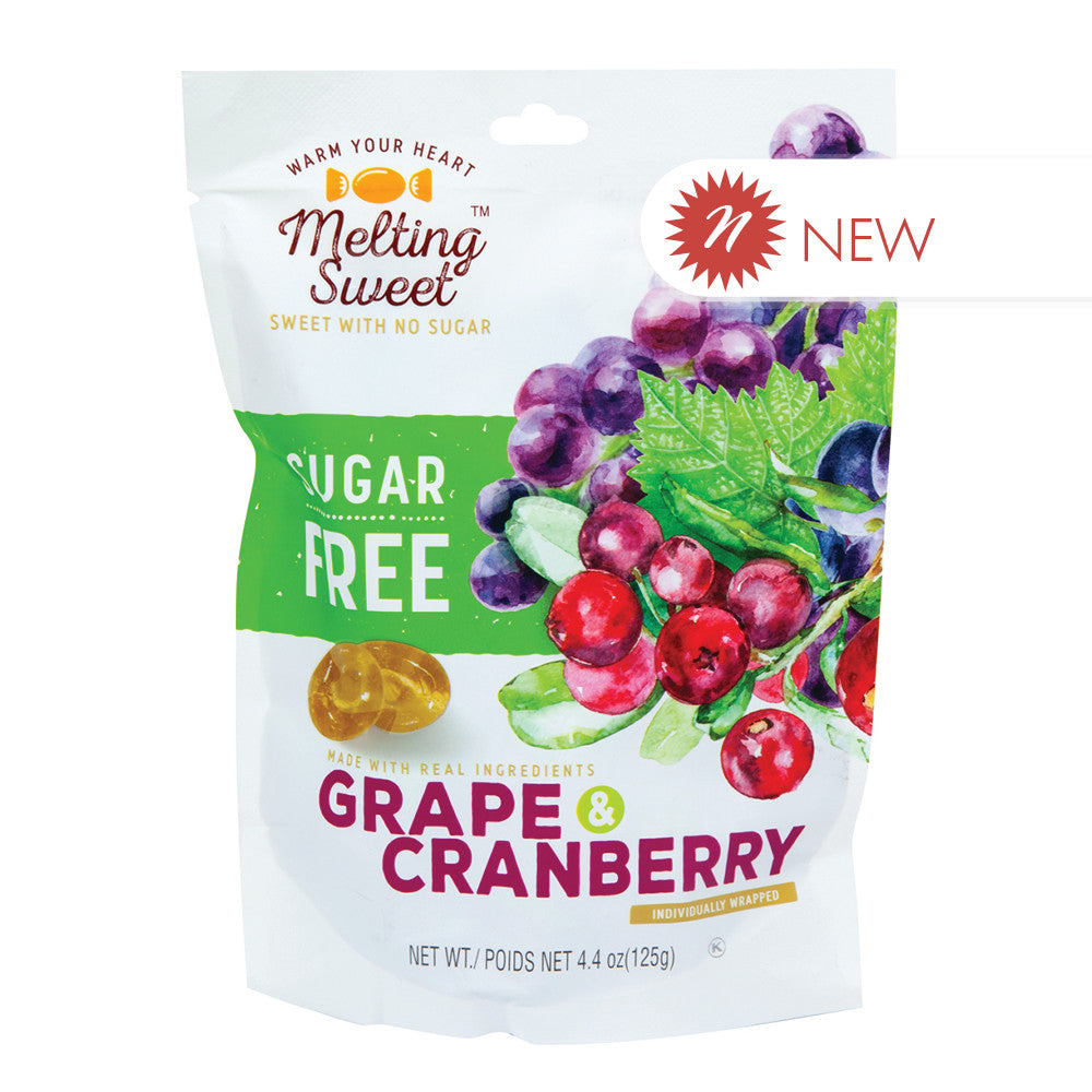 Wholesale Melting Sweet - Sugar Free Hrd Cn Grap Cranberry - 4.4Oz Bulk