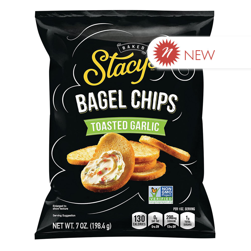 Wholesale Stacy'S Toasted Garlic Bagel Chips 7 Oz Bag- Bulk
