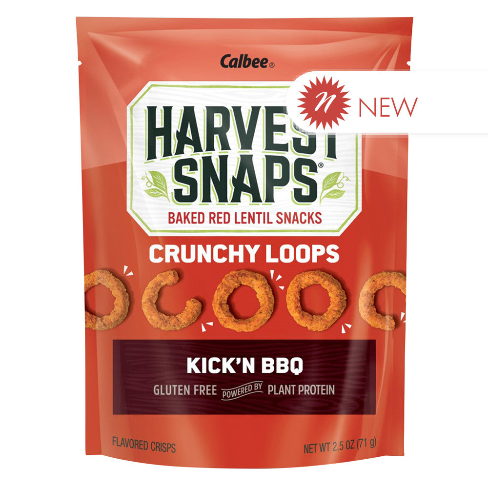 Wholesale Calbee - Harv Snaps - Crunchy Loops - Kckn Barbecue - 2.5Oz- Bulk
