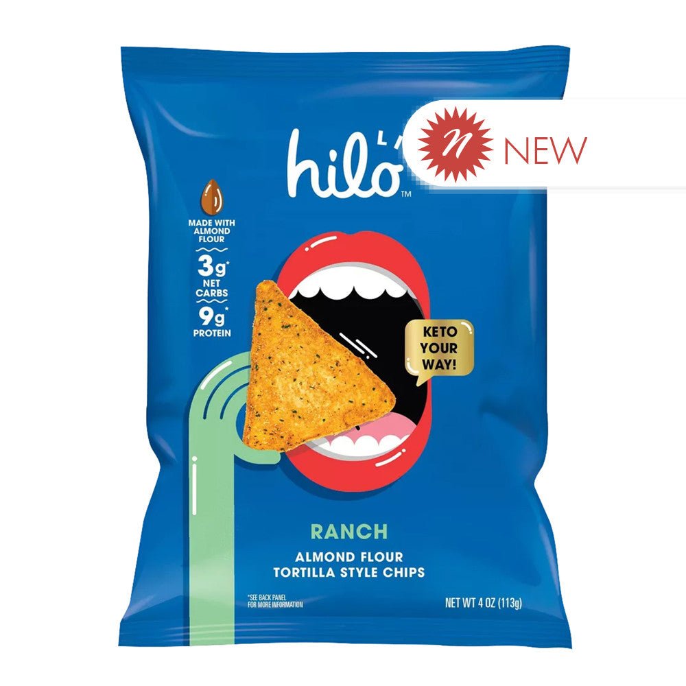 Hilo Life Ranch Almond Flour Tortilla Chips 4 Oz Bag