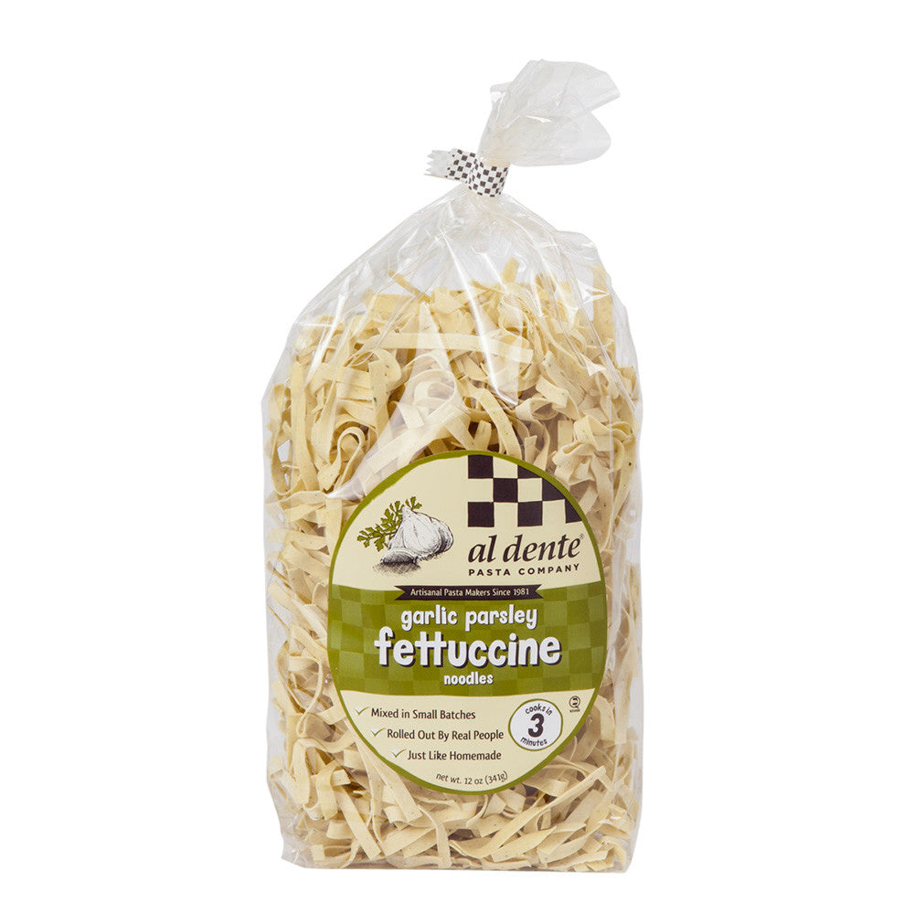 Wholesale Al Dente Garlic Parsley Fettuccine Pasta 12 Oz Bag- Bulk