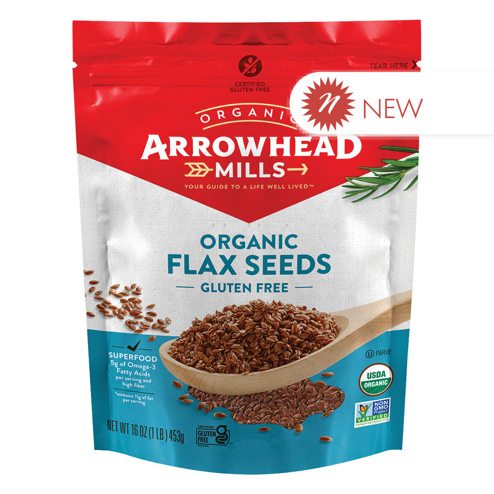 Wholesale Arrowhead Mills Organic Flax Seed 16 Oz Bag Bulk
