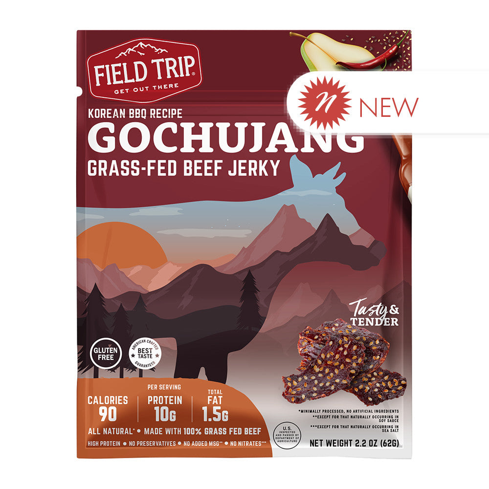 Wholesale Field Trip Beef Jerky Gochujang Korean Style Bbq 2.2 Oz Bag- Bulk