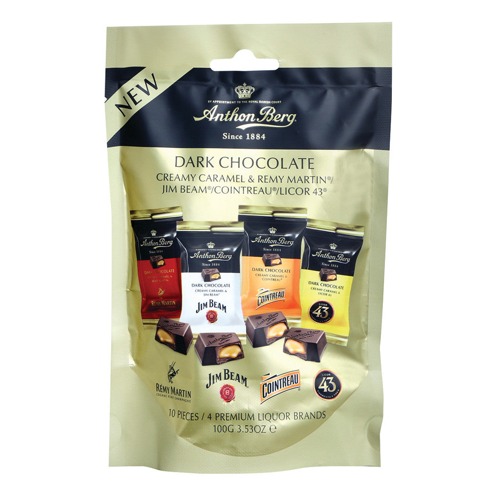 Wholesale Anthon Berg Bag Dark Chocolate Liquor Mix 3.53 Oz Mini Bars- Bulk