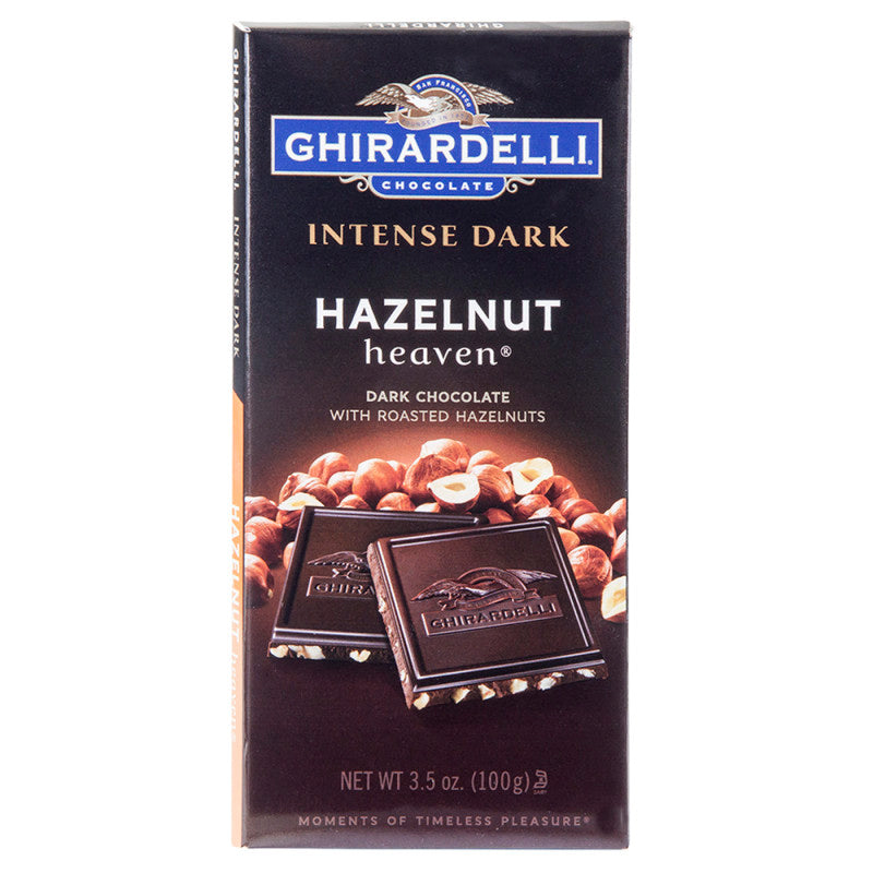 Wholesale Ghirardelli Intense Dark Chocolate Hazelnut Heaven 3.5 Oz Bar Bulk
