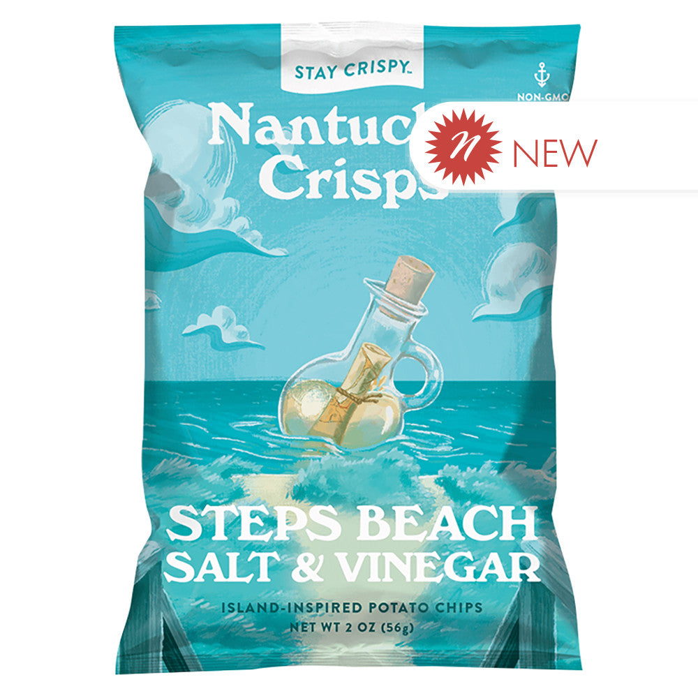 Wholesale Nantucket Crisps Steps Beach Salt & Vinegar 2 Oz Bag Bulk