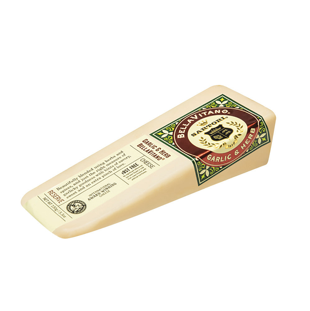 Wholesale Sartori Bellavitano Garlic Herb 5.3 Oz Wedge- Bulk