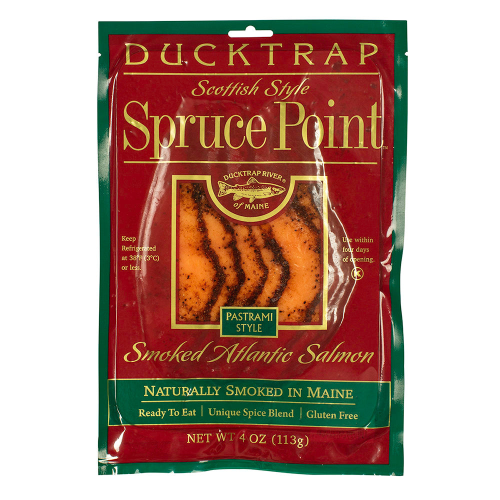 Wholesale Ducktrap Spruce Point Pastrami Style Atlantic Smoked Salmon 4 Oz- Bulk