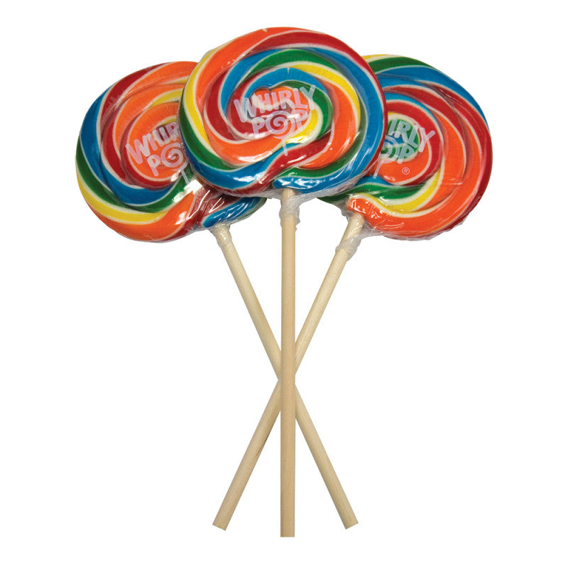 Wholesale Whirly Pops Rainbow Colors 4 Inch 3 Oz- Bulk