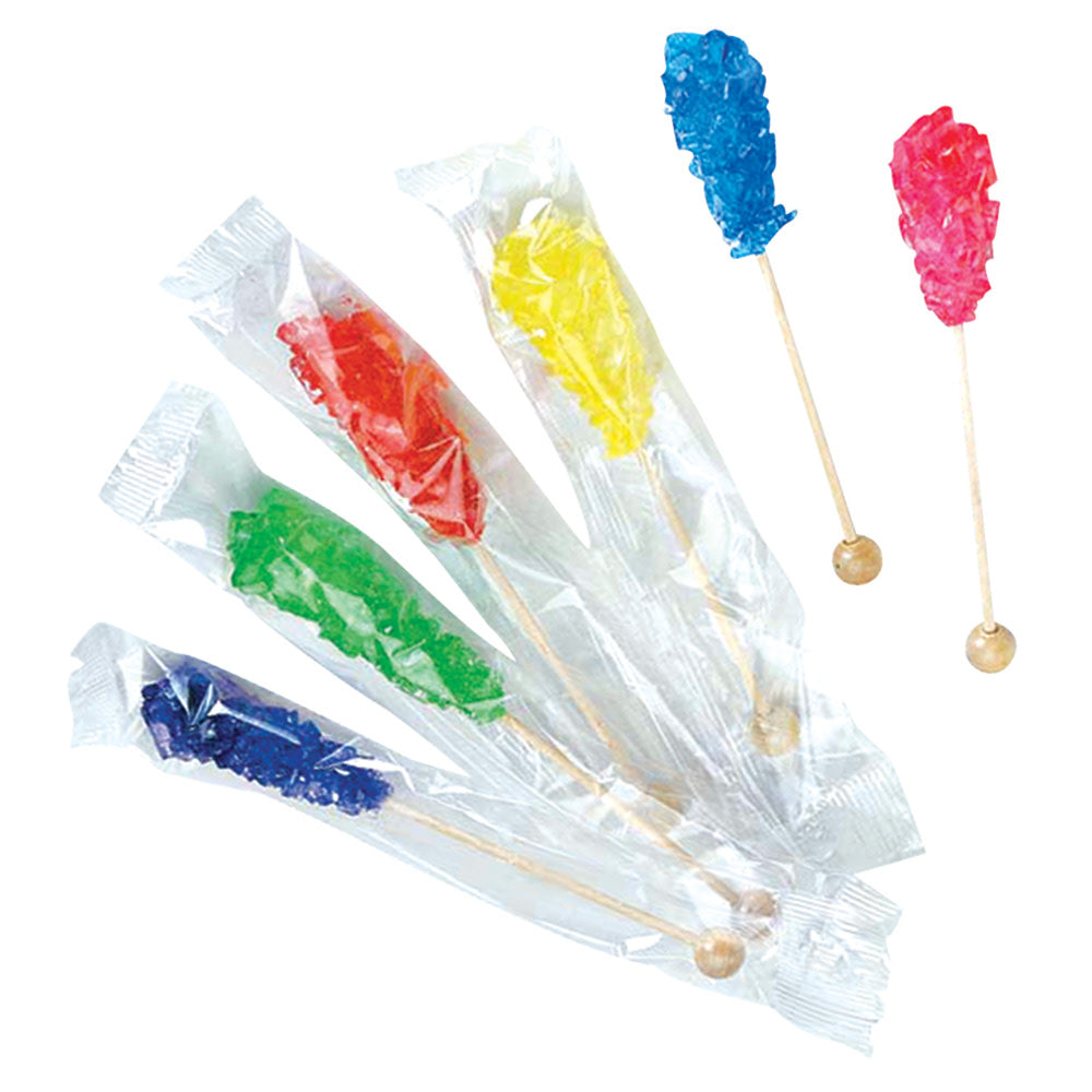 Wholesale Dryden And Palmer Assorted Wrapped Rock Candy Sticks Bulk