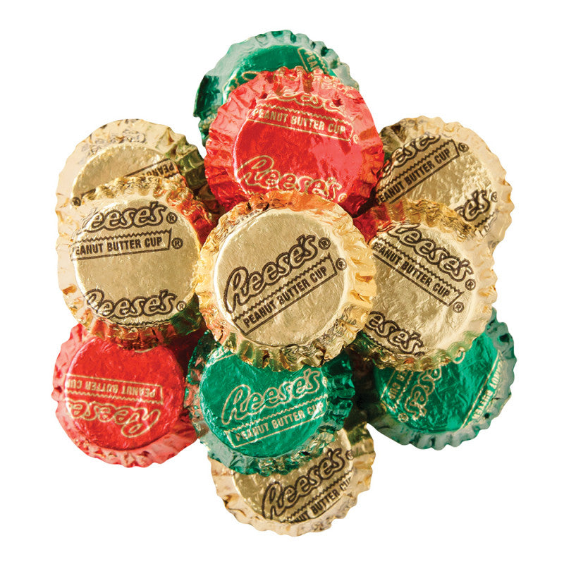 Wholesale Reese's Peanut Butter Cups Christmas Foils- Bulk