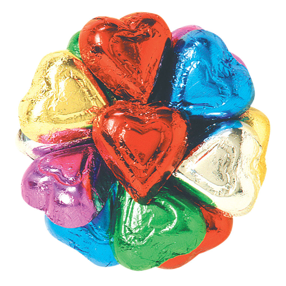 Madelaine Milk Chocolate Foiled Rainbow Hearts
