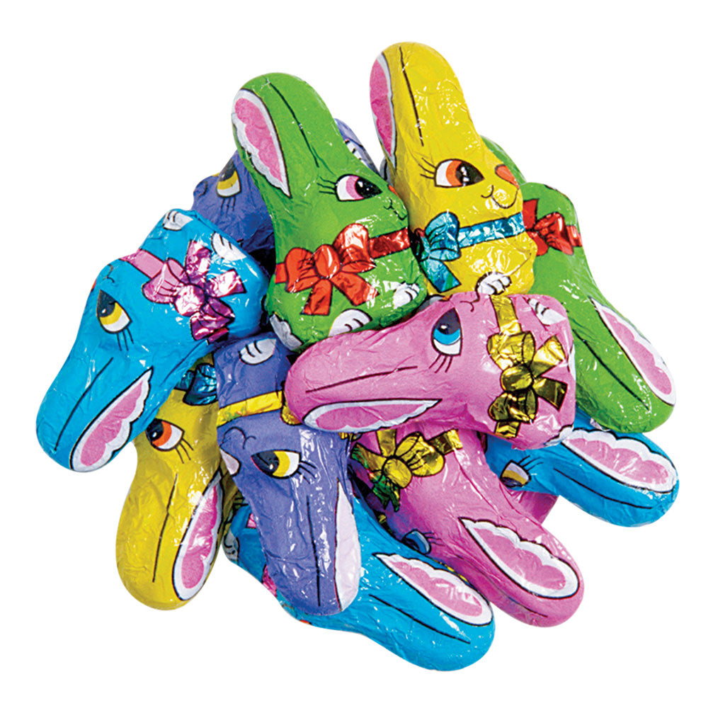Wholesale Madelaine Solid Milk Chocolate Foiled Mini Baby Bunnies- Bulk