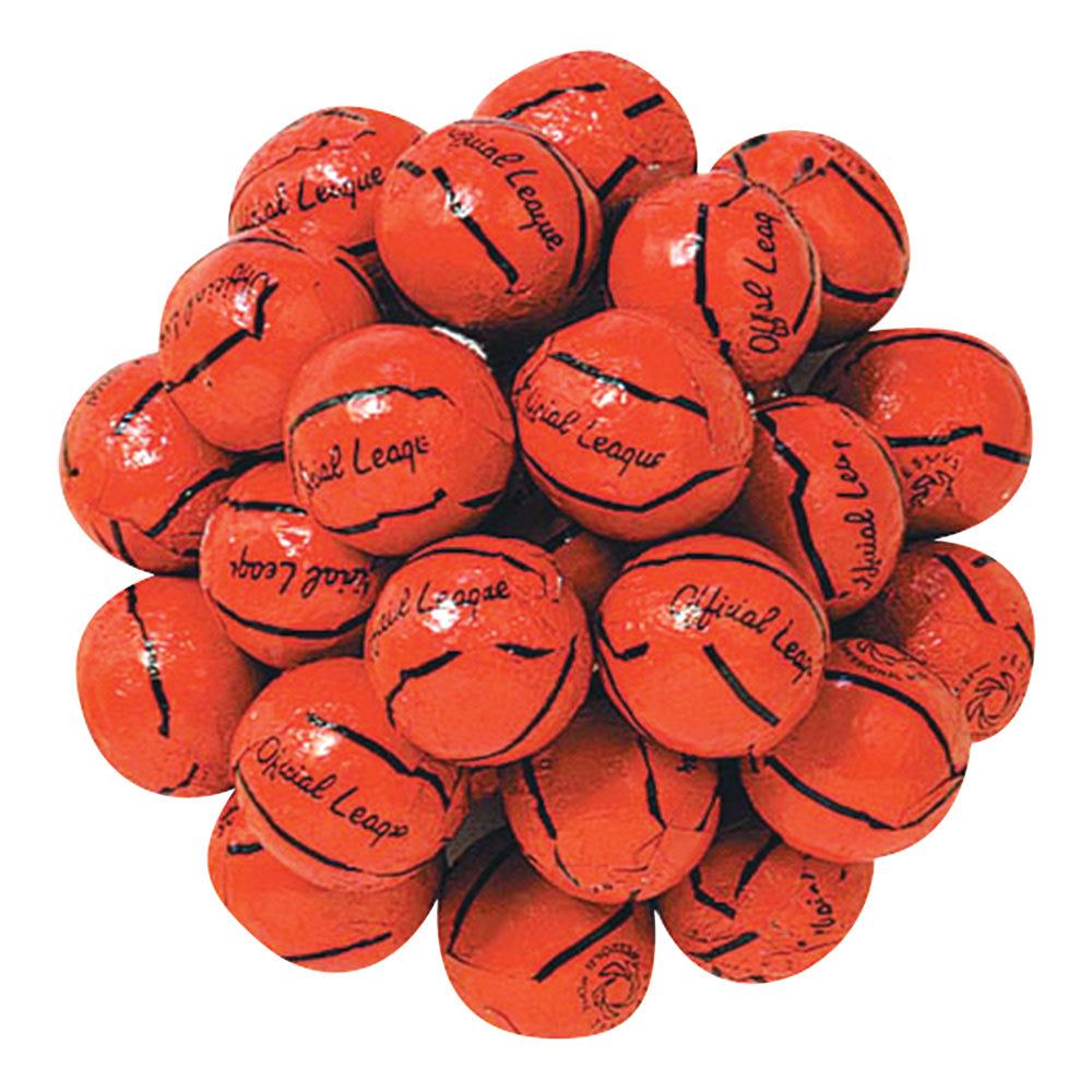 Wholesale Madelaine Milk Chocolate Foiled Basketballs- Bulk