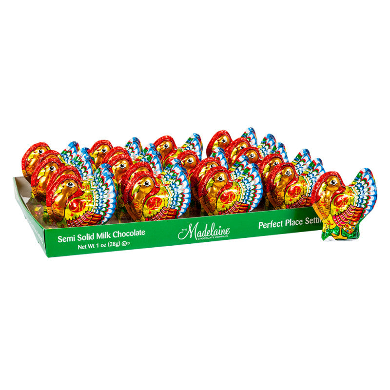 Wholesale Madelaine Milk Chocolate Foiled Semi Solid Turkey 1 Oz- Bulk