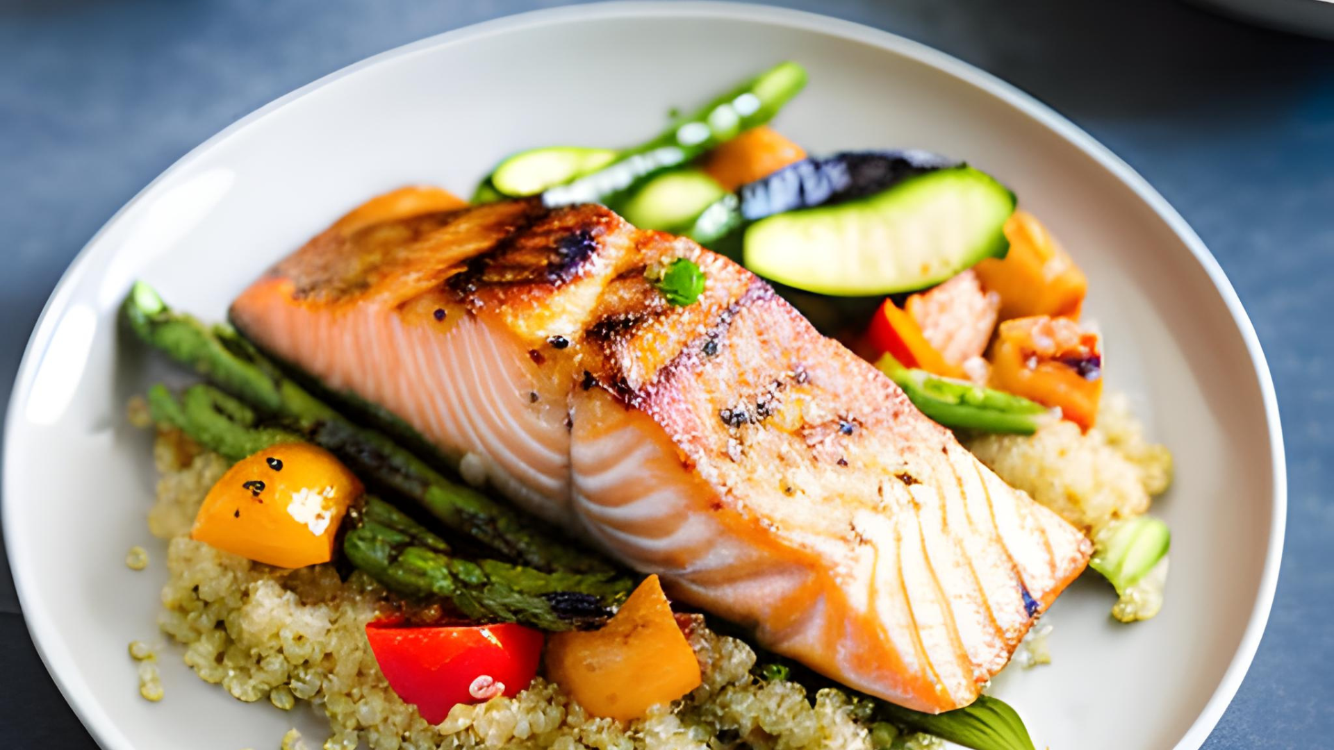 Grilled Salmon with Roasted Vegetables