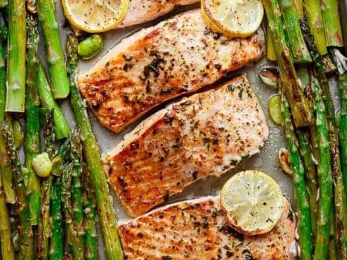 One-Pan Lemon Herb Salmon with Roasted Vegetables