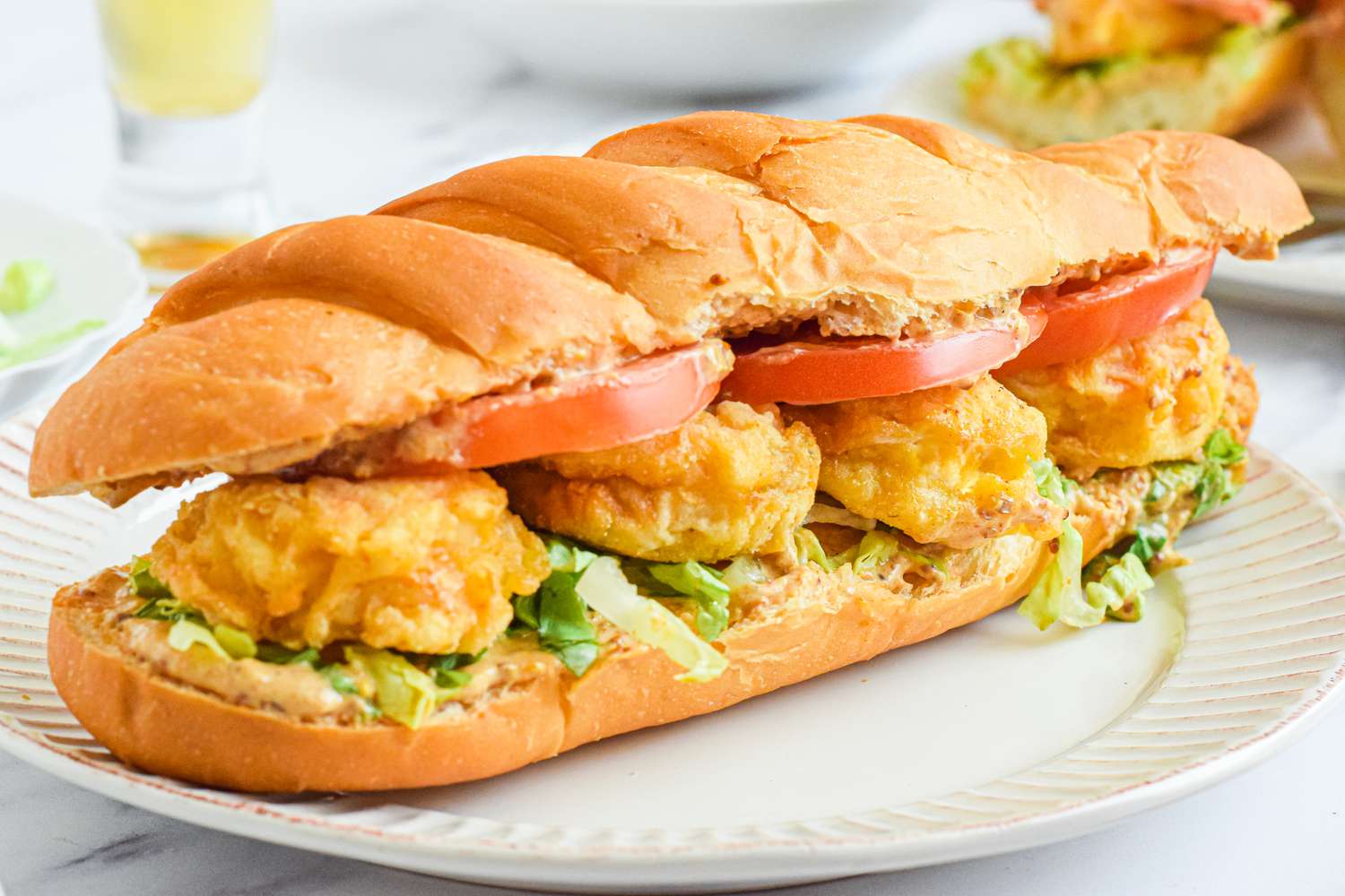 Classic Shrimp Po' Boy Sandwich