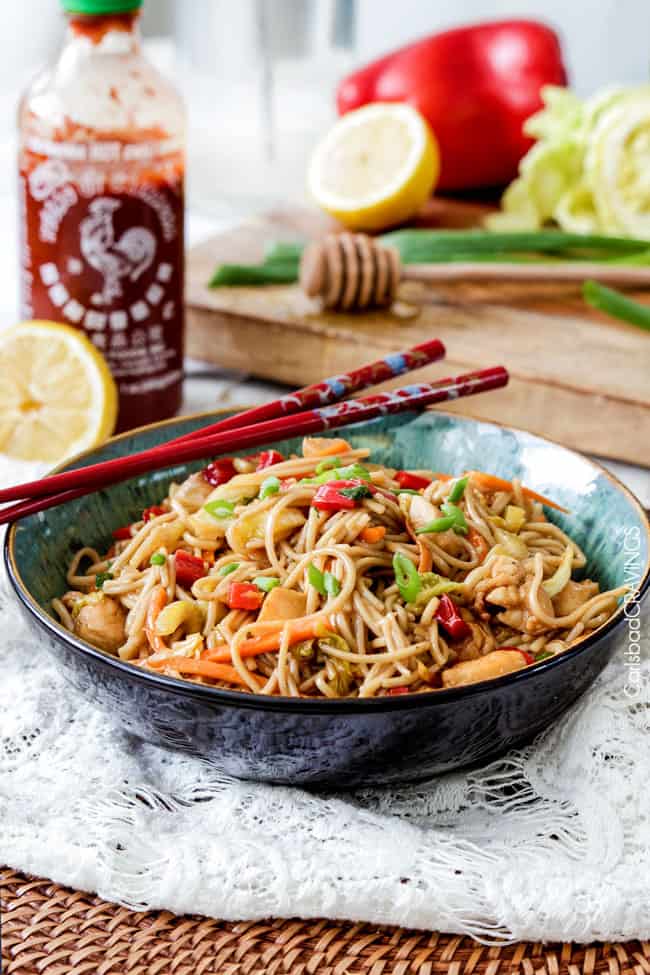 Spicy Grilled Chicken Noodle Bowl