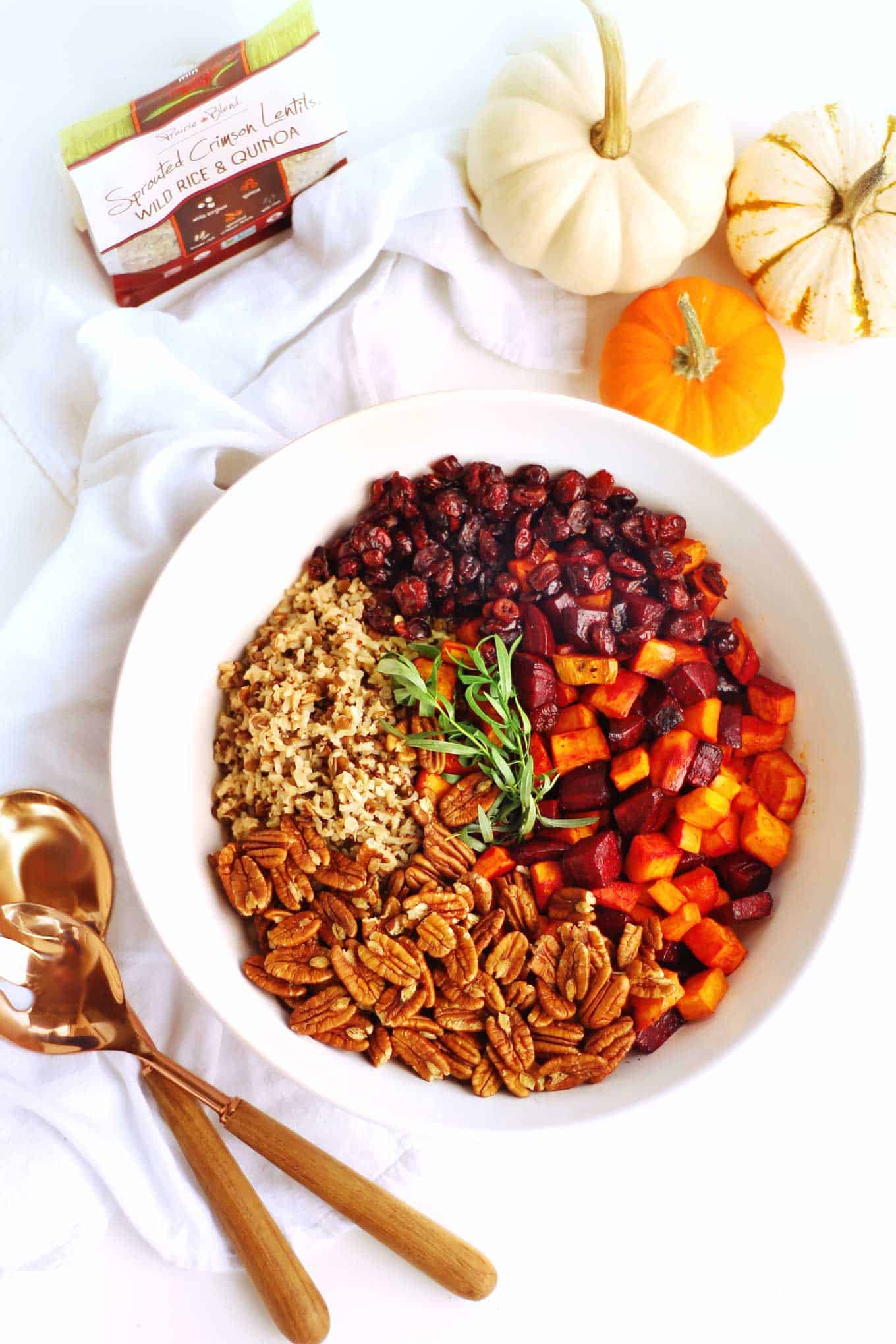 Roasted Beet and Sweet Potato Salad with Wild Rice