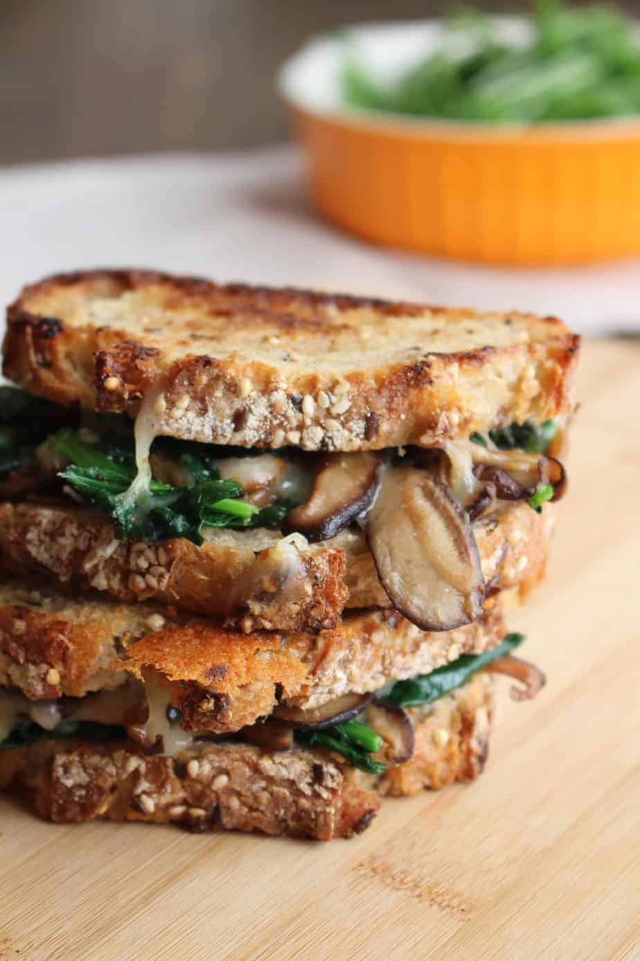 Wild Rice and Mushroom Gourmet Grilled Sandwich