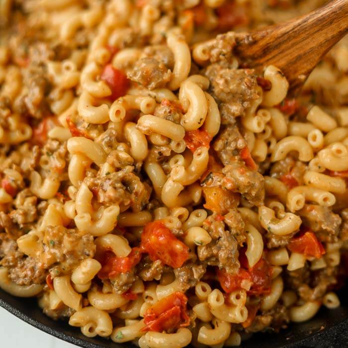 Hearty Bacon and Sausage Macaroni Casserole