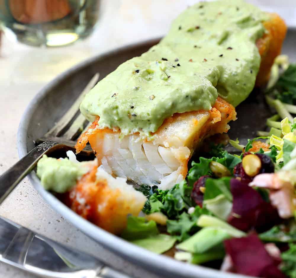 Avocado Mayo Baked Fish