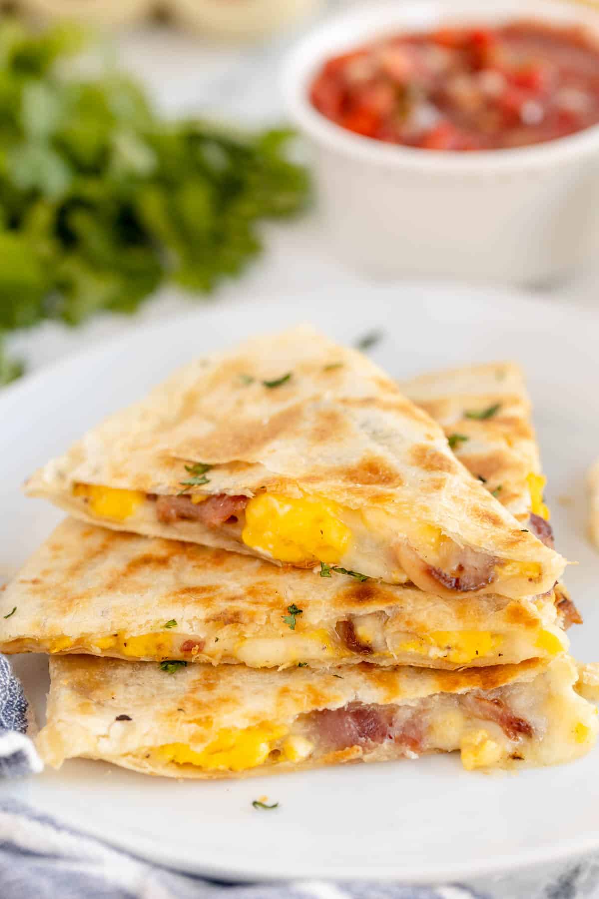 Bacon, Egg, and Cheese Breakfast Quesadilla