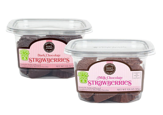 LAST CALL FOR VALENTINE&#39;S DAY! 30% Nancy Adams Chocolate Strawberry Crème Filled Strawberries (12ct Case)