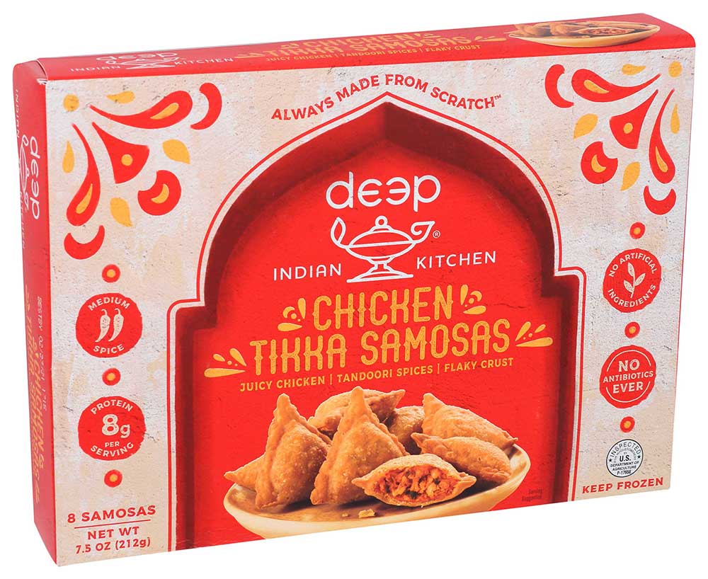 Wholesale Deep 8 Chicken Samosa 7.5 oz- Bulk
