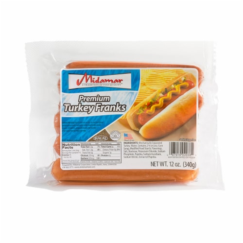 Wholesale Midamar Turkey Franks 12oz-12 Ct Case Bulk