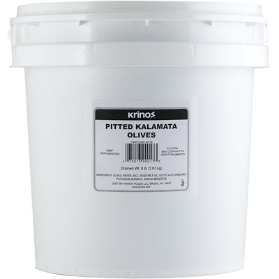 Wholesale Krinos Pitted Kalamata Olives 8Lb Pail- Bulk