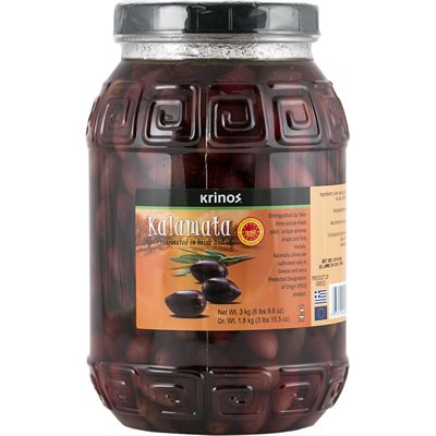 Wholesale Krinos Kalamata Olives 1.8 Kg Plastic Bottle- Bulk