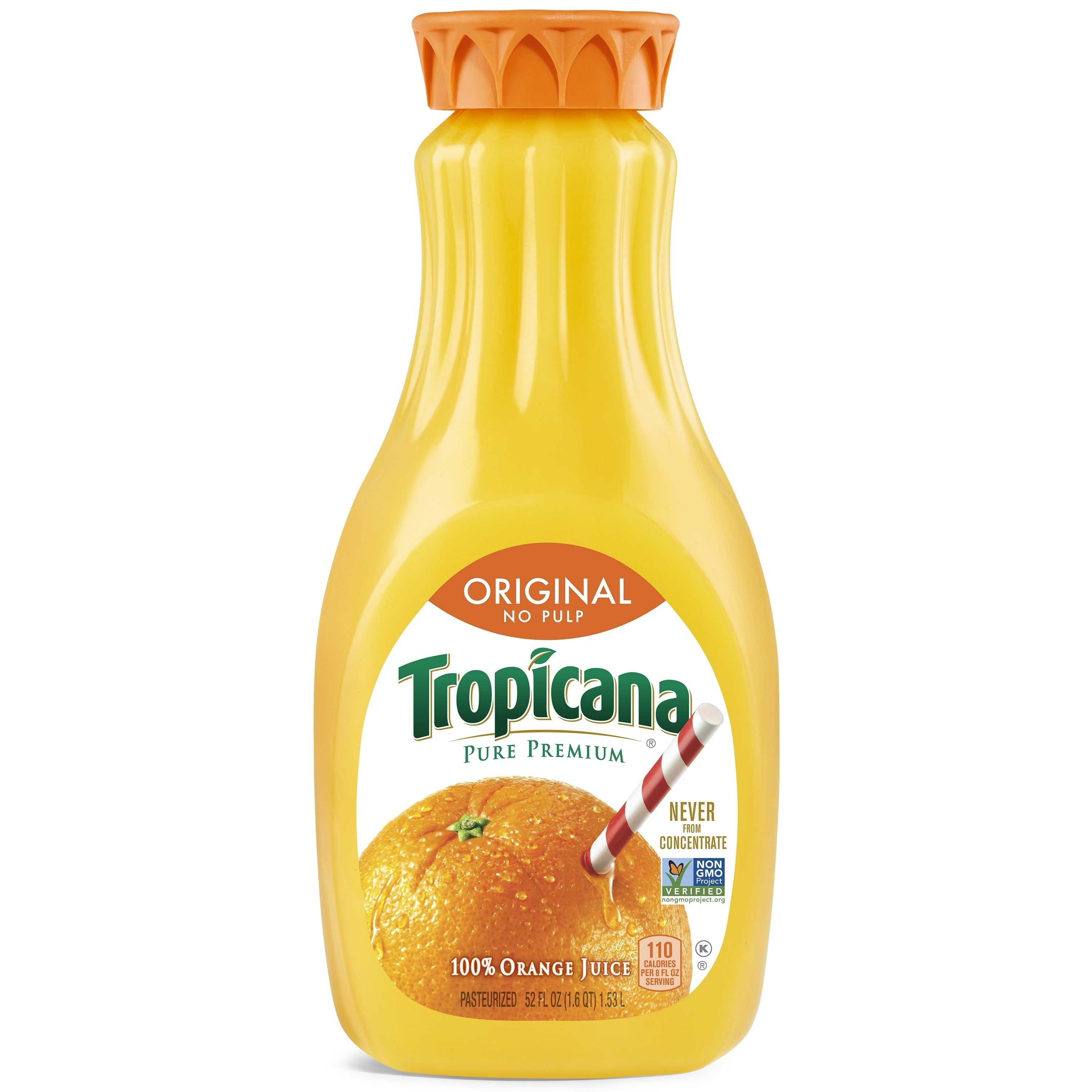Tropicana Orange Juice No Pulp 52 Fl Oz