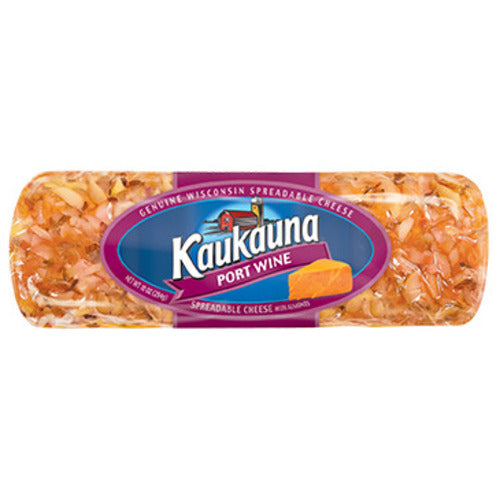 Kaukauna Port Wine Cheese Log 6 oz