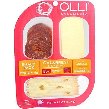 Olli Salumeria Calabrese Asiago Cracker Snack Tray 2oz 10ct