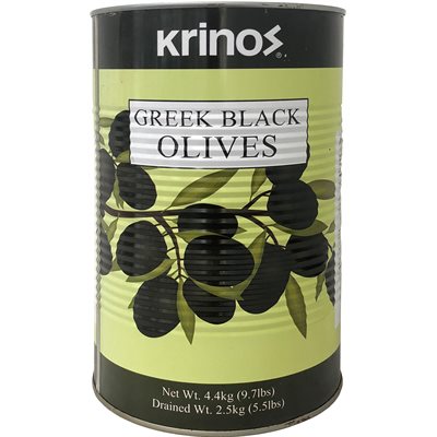 Krinos Greek Black Olives 9.7Lb Tin