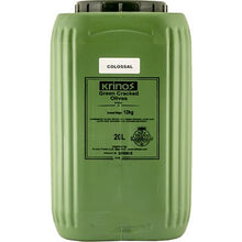 Wholesale Krinos Green Cracked Olives Colossal 12Kg Keg- Bulk