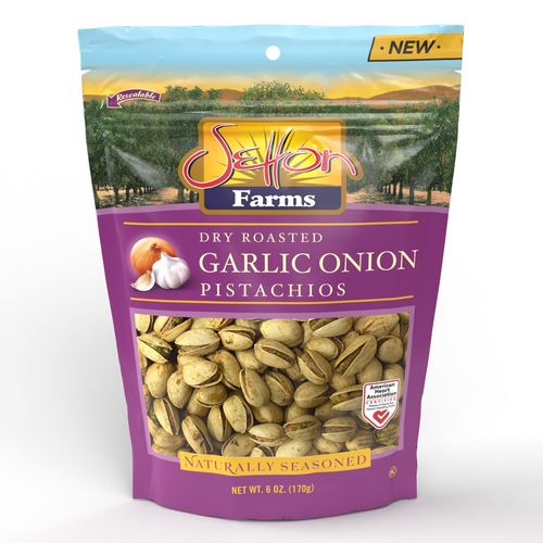 Wholesale Setton Farms Garlic Onion Seasoned In-Shell Pistachios 5 Oz Bag-12ct Case Bulk