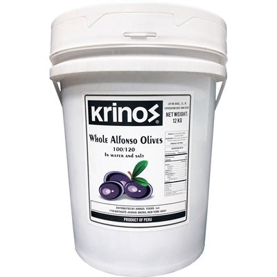 Krinos Alfonso Olives (100/120) 12Kg Pail