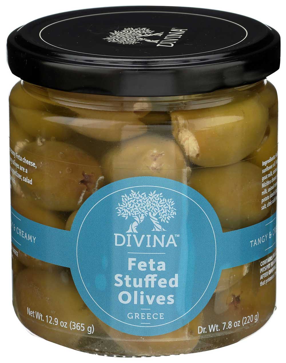 Divina Mt Athos Olives stuffed with Feta 7.8oz 6ct