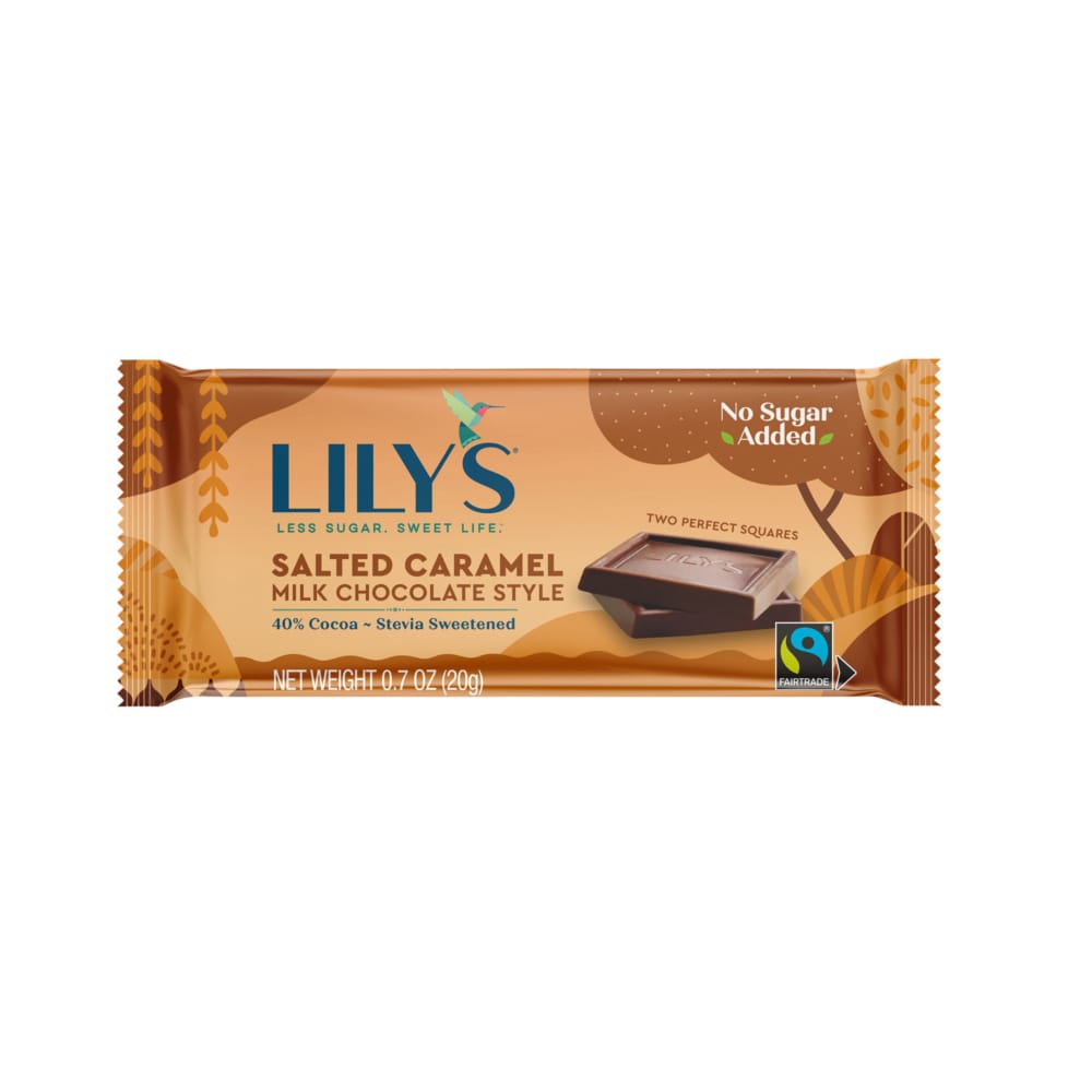 Lilys Salted Caramel Milk Chocolate Style Squares 0.7 Oz