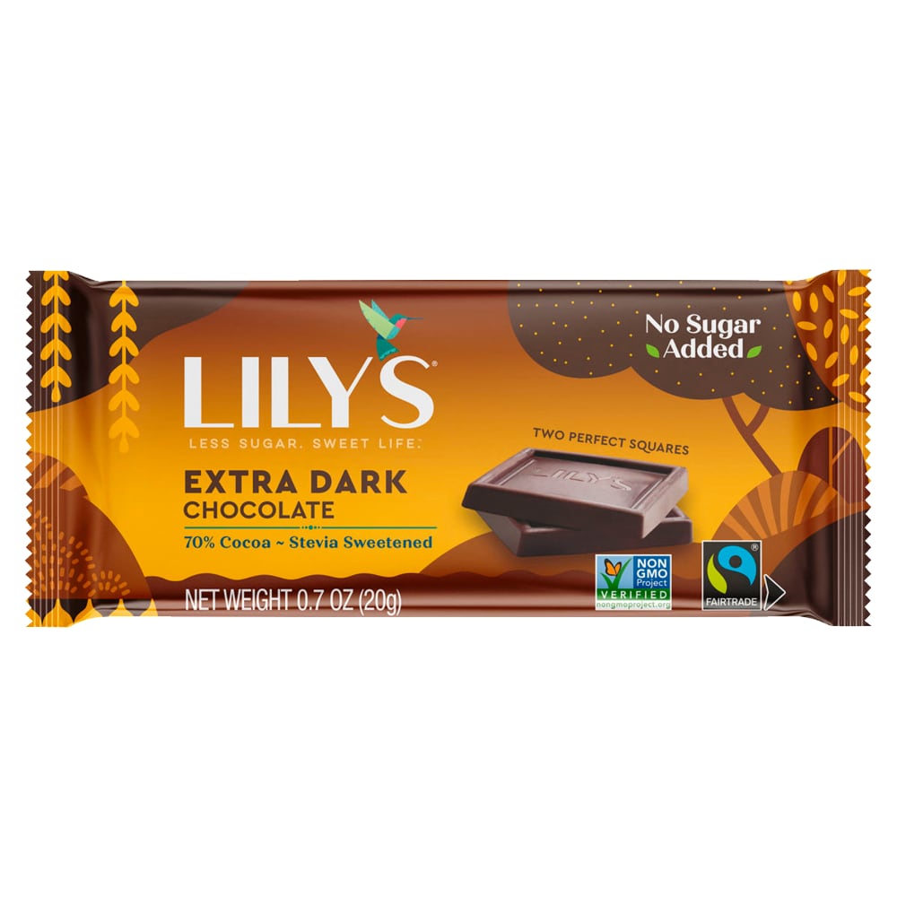 Lilys Sweets Extra Dark Chocolate Bar 0.7 oz